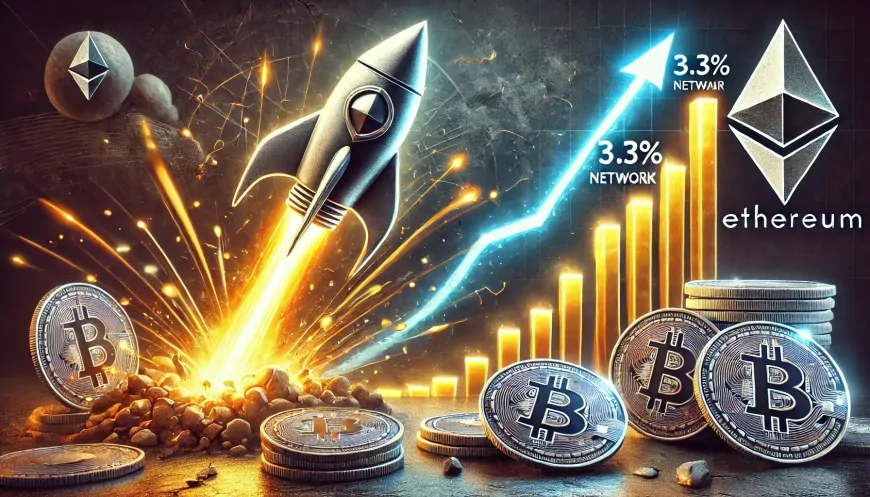 Ethereum Rockets Forward With 3.3% Network Growth While Bitcoin Goes Stale