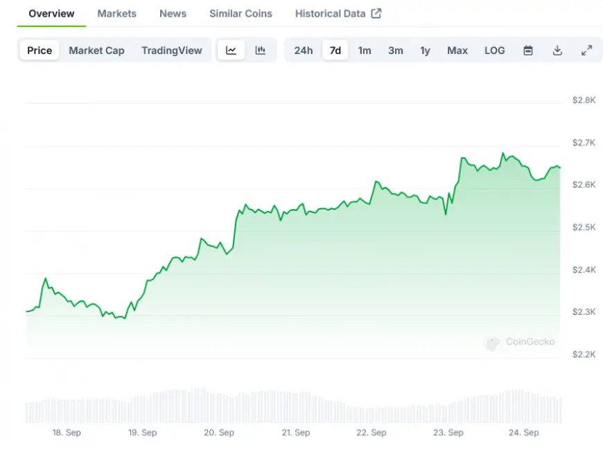 Ethereum Whale Deposits $9.12M as Trading Volume Spikes 79%