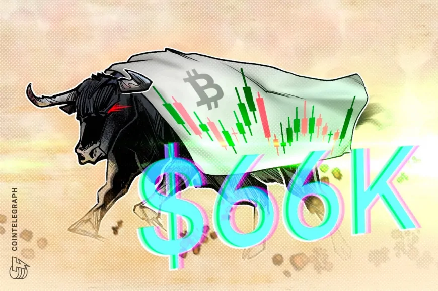 Bitcoin has &#039;familiar bullish smell&#039; as BTC price hits $66K — Analyst