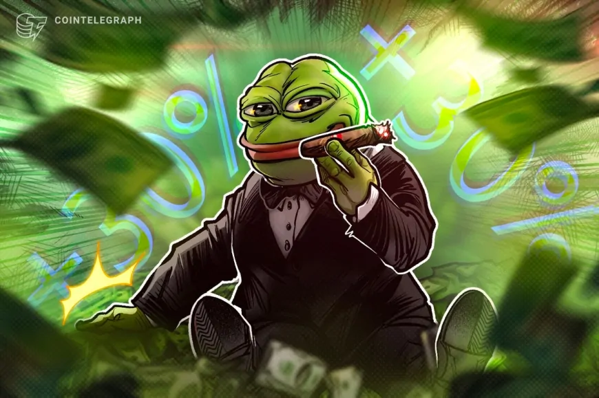 Pepe gains 30% in a week as memecoin trading volumes explode