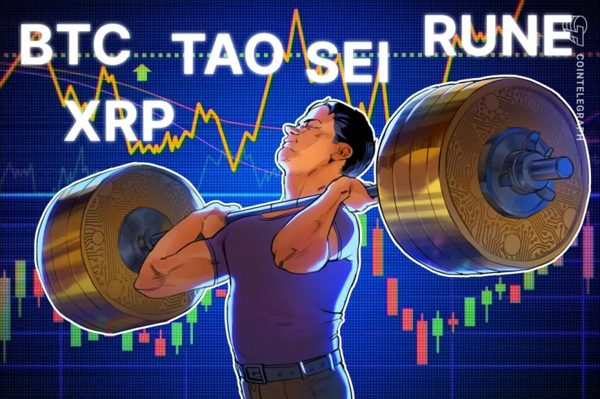 Bitcoin's strong monthly close could spark a rally in XRP, TAO, RUNE and SEI