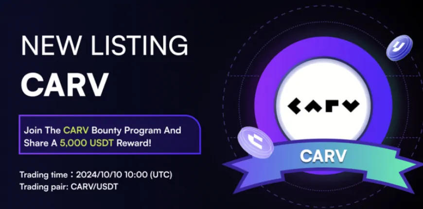 CARV, A DePIN Platform, Will Be Listed on CoinW Exchange