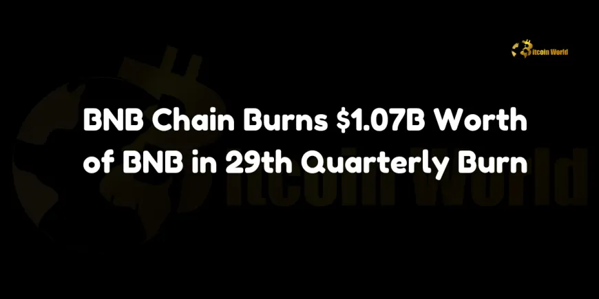 BNB Chain Burns $1.07B Worth of BNB in 29th Quarterly Burn