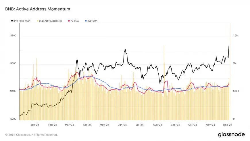 BNB Displays Promising Growth Potential Amid Rising Network Activity and Decreasing Supply