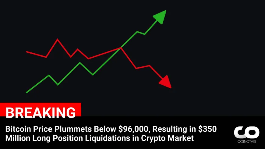 Bitcoin's Tumble Below $96,000 Sparks $350 Million Long Position Liquidations in Crypto Market