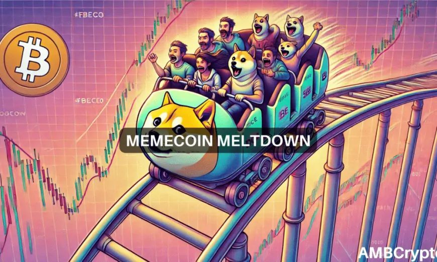 Memecoin prices crash! Double-digit losses for DOGE, SHIB