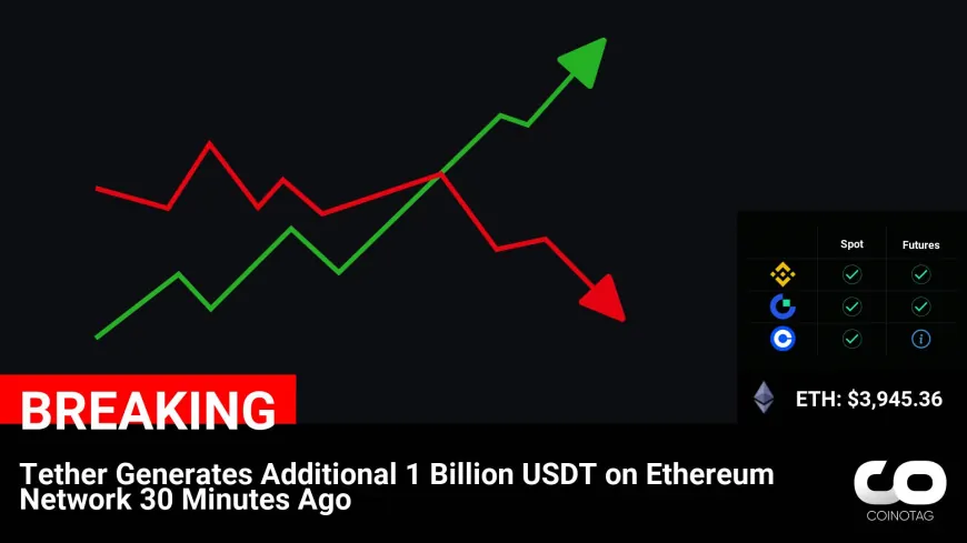 Tether Issues New 1 Billion USDT on Ethereum Network: Impact on Ethereum (ETH) Price