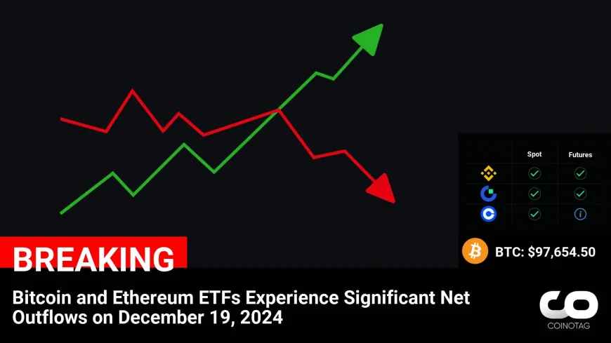 December 19, 2024: Bitcoin and Ethereum ETFs Witness Substantial Net Outflows Amid Crypto Market Volatility