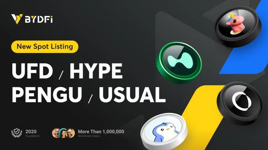 BYDFi Market Overview: UFD,HYPE and USUAL's Growth, PENGU's Stable US$1,800,000,000 Market Cap