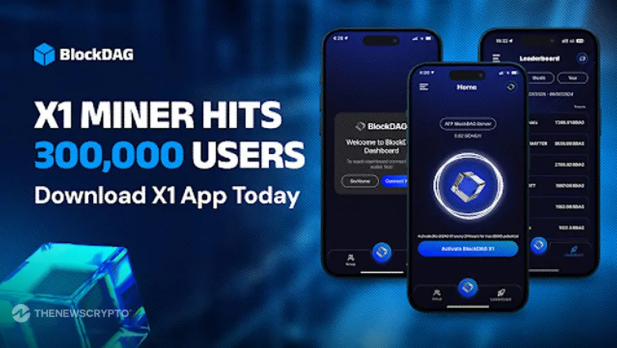 BlockDAG's Mining Tools on The Rise: 300K+ Users on X1 App & 100K on TG Tap Miner! XRP Holds Key Support While SUI Targets $4.50