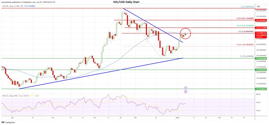 Solana (SOL) Bulls Push Higher: Key Break To Spark a Rally?