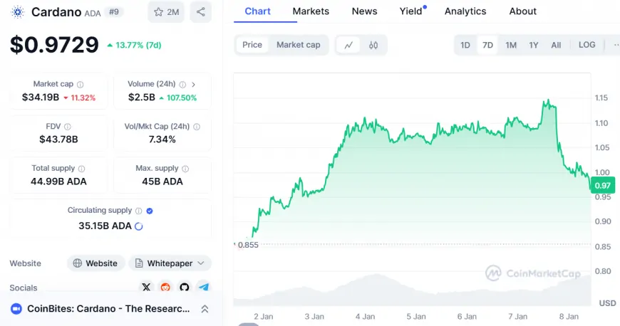 Cardano Price Eyes $1.20 as Trump's Inauguration Fuels Market Optimism