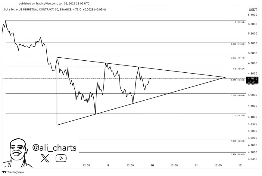 SUI Surpasses Arbitrum in DEX Volume While Awaiting Potential Breakout from Consolidation Zone