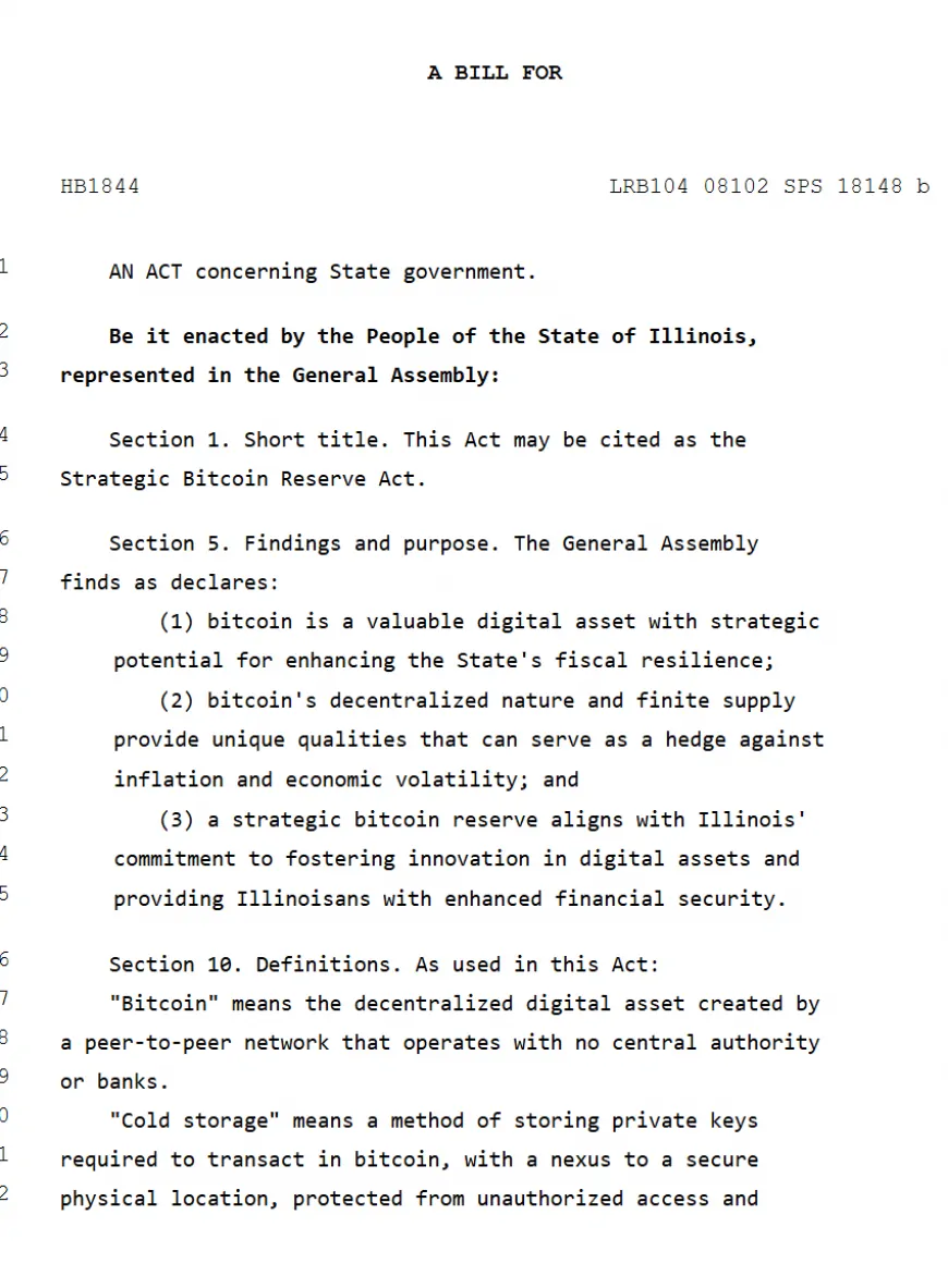 Illinois Poised To Lead US With First-Ever Bitcoin Reserve