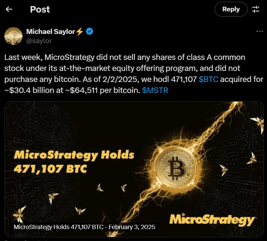 MicroStrategy Halts Bitcoin Buying Spree After 12 Consecutive Weeks