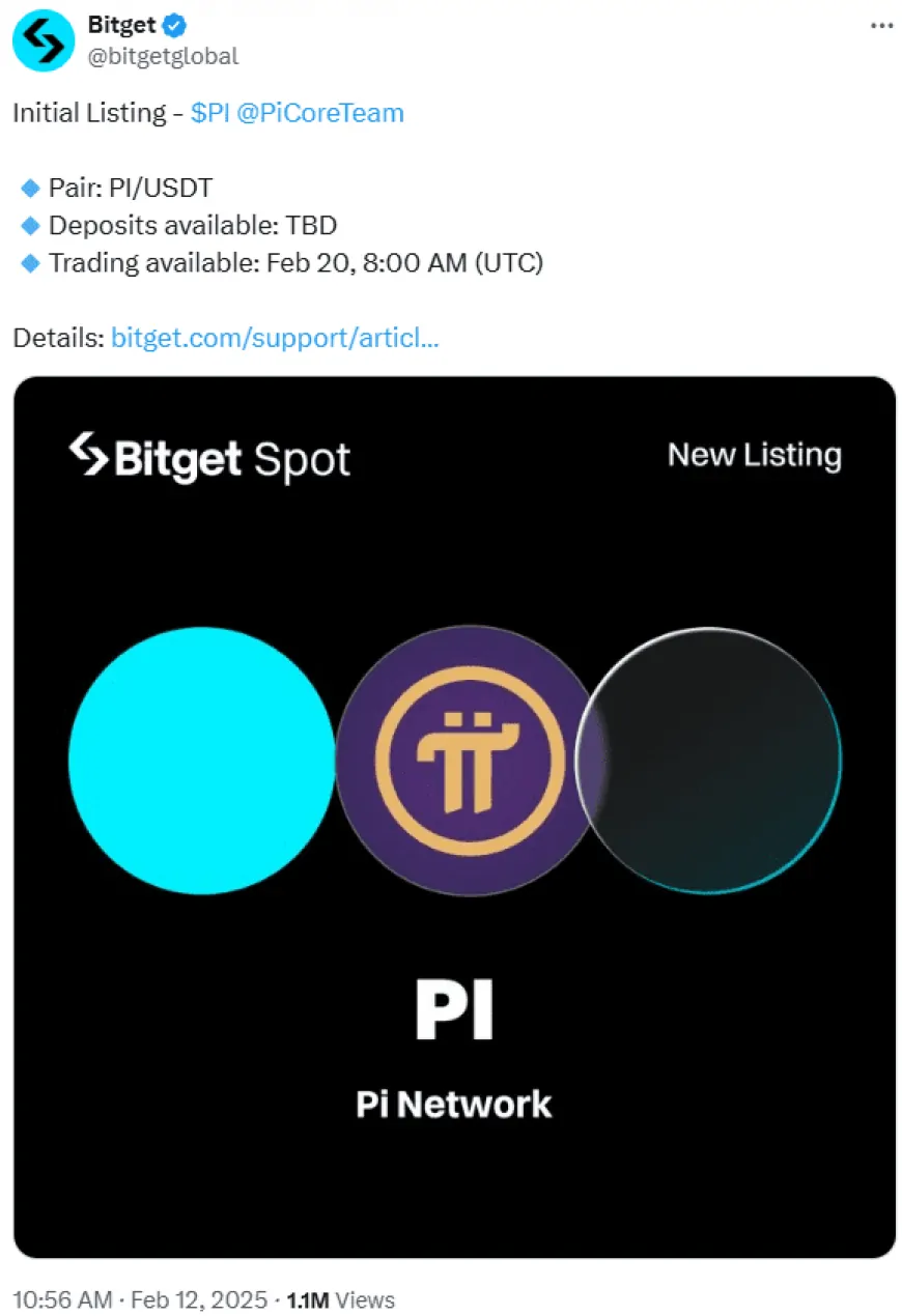 Bitget and OKX List Pi Network Token (PI) as Bybit Rejects It