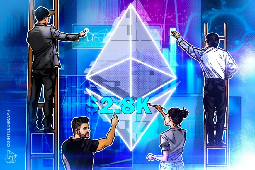 Ethereum price rallies to 2-week high above $2.8K — Data suggests it's a pump-n-dump