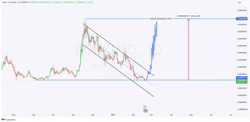 Potential for BONK to Rally 271% as Support Levels Are Tested and Market Sentiment Shifts