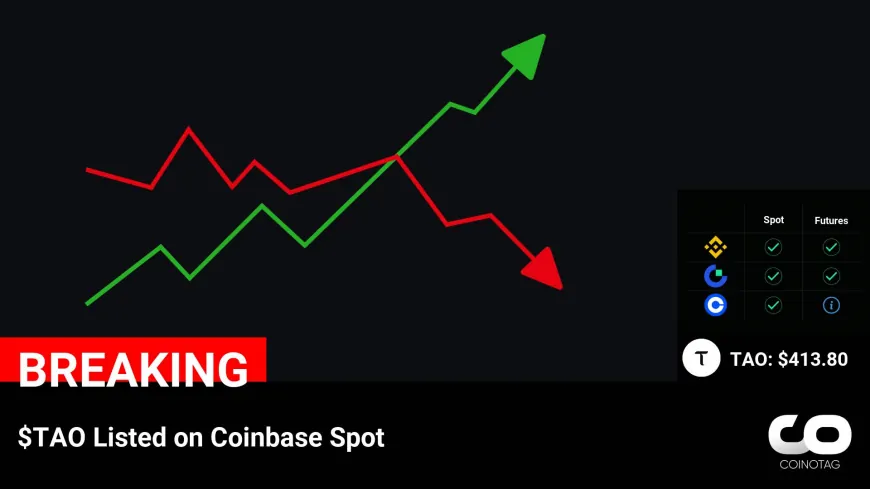 $TAO Listed on Coinbase Spot

?Coin:
TAO ( $TAO ) $413.80