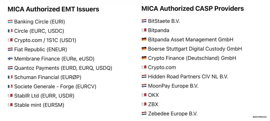 EU Approves 10 Stablecoin Issuers Under MiCA—Tether Left Out