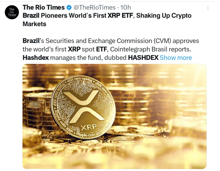 Brazil Approves First XRP ETF as Bank Plans New Stablecoin