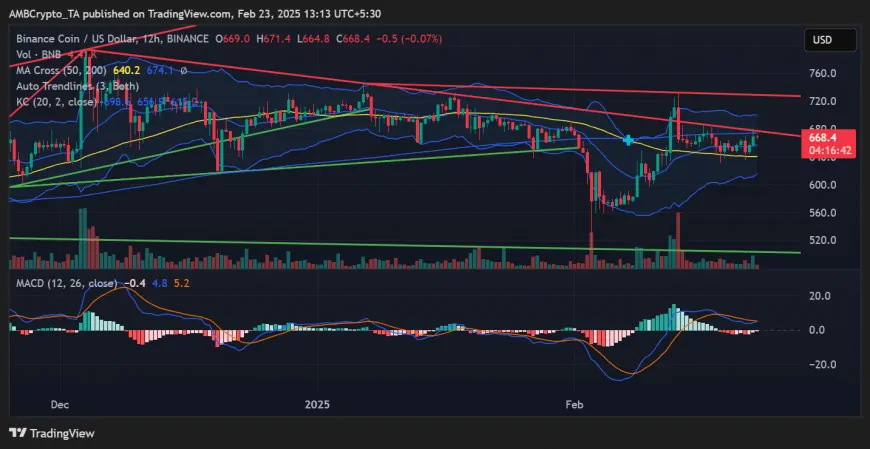 BNB Faces Uncertainty: Key Levels Suggest Potential Breakout or Breakdown Amid Fluctuating Funding Rates