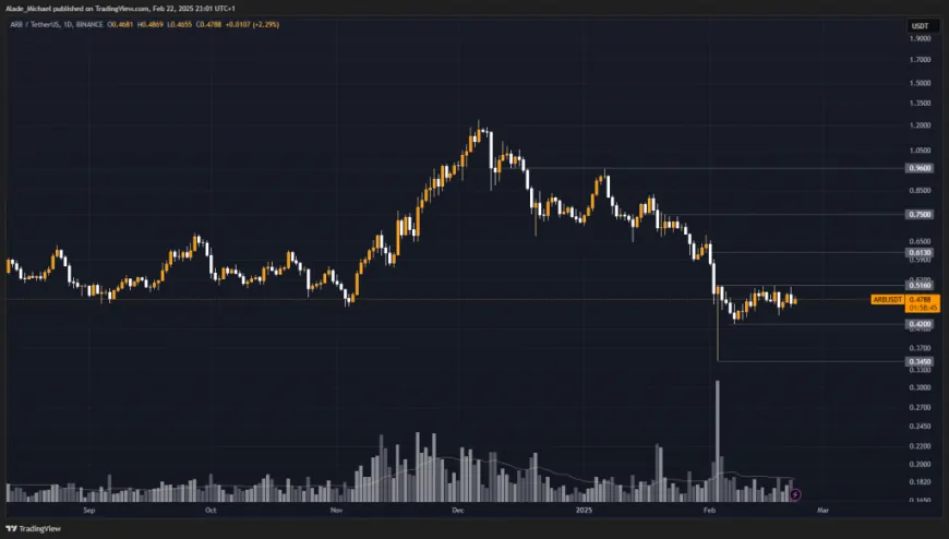 ARBITRUM PRICE ANALYSIS & PREDICTION (February 24) – ARB Stalls Under $0.5 as it Gathers Momentum, Where Next? 