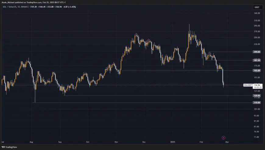 SOLANA PRICE ANALYSIS & PREDICTION (February 25) – Sol Slides to 4-Month Low Following a 20% Weekly Loss, Will it Hold?