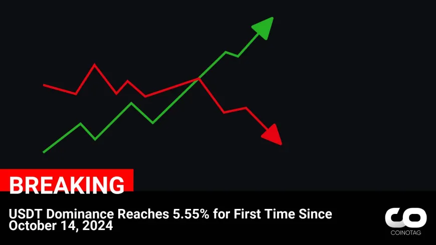 USDT Dominance Reaches 5.55% for First Time Since October 14, 2024