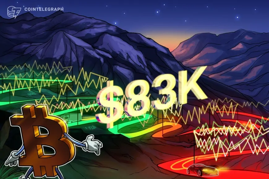 Bitcoin price stabilizes near $83K as investors eye S&amp;P 500 recovery