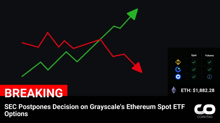 SEC Postpones Decision on Grayscale's Ethereum Spot ETF Options

?Coin:
Ethereum ( $ETH ) $1,882.28